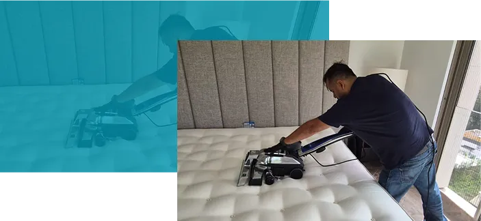 Mattress cleaning close-up