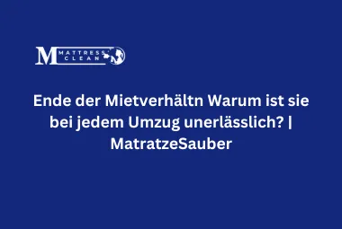 Ende der Mietverhältn Warum ist sie bei jedem Umzug unerlässlich? | MatratzeSauber