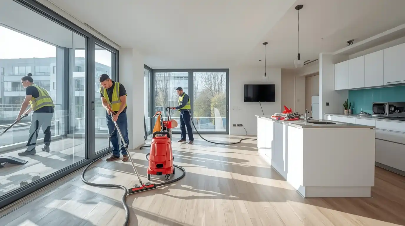 Professionelle Umzugsreinigung in Zürich – Team reinigt Wohnung vor Auszug