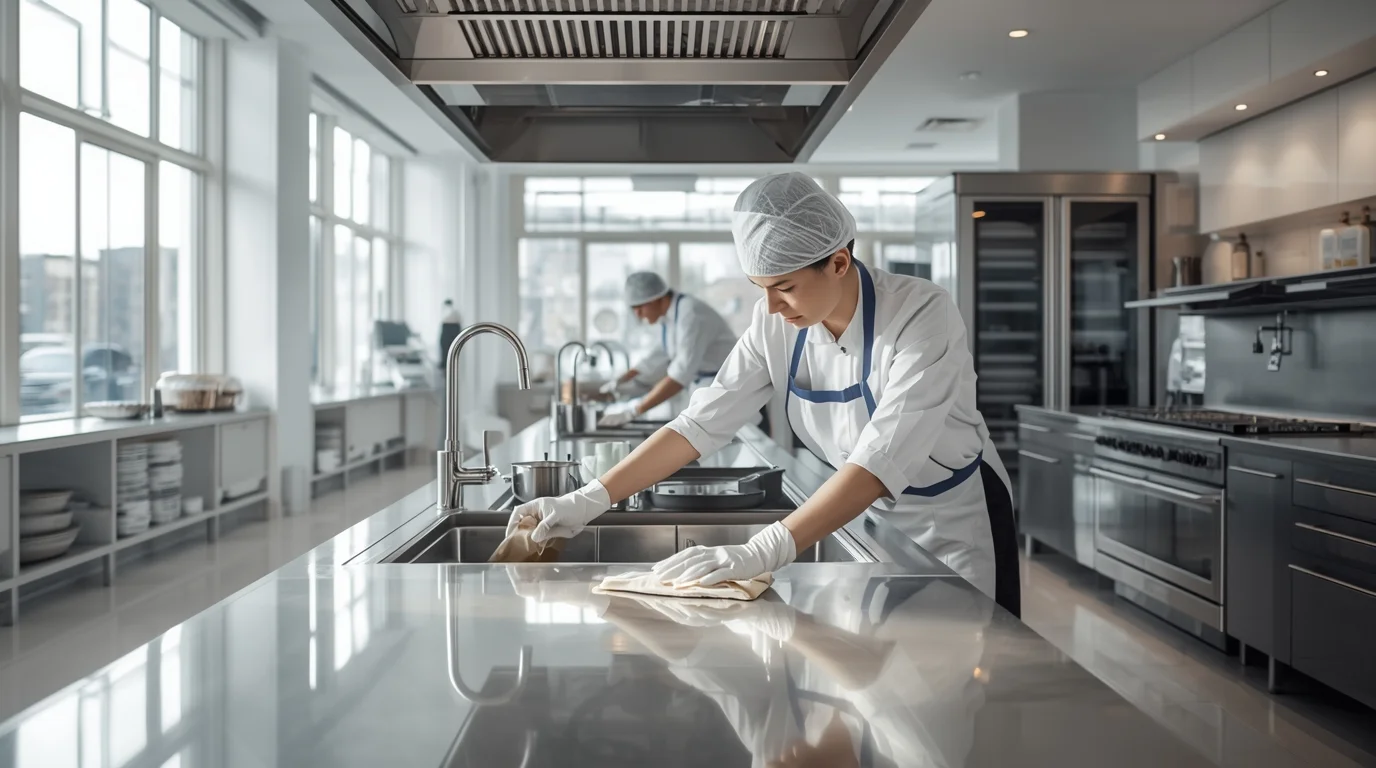 Professionelle Küchenreinigung in Zürich – sauberer, hygienischer Kochbereich mit MattressClean
